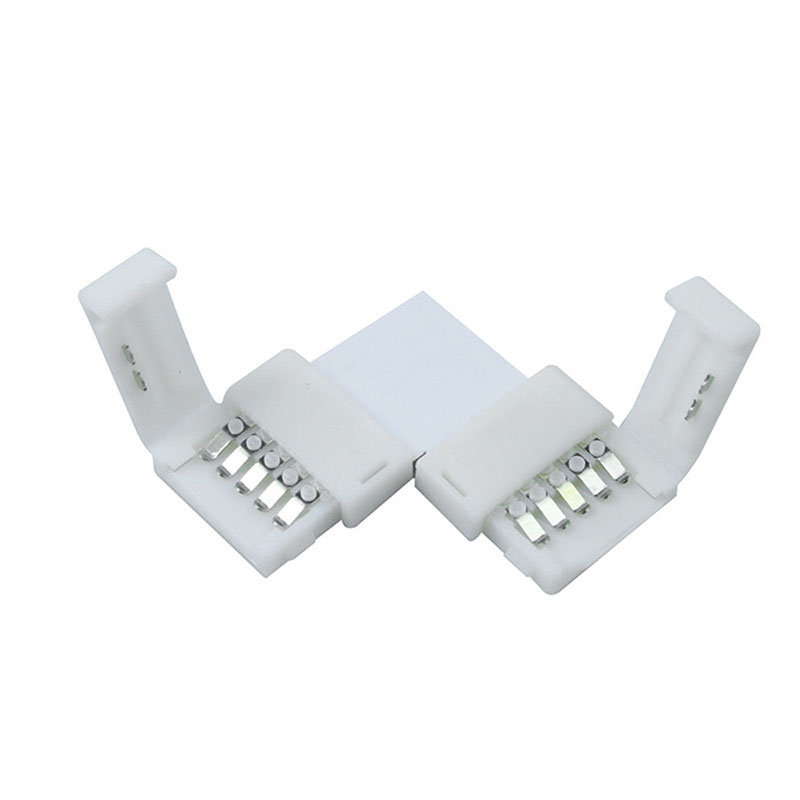 L Shape RGBW LED Strip Light 5 Pin Connector for 10/12 mm Wide 5050 and 3528 LED Indoor String Lights Extending Connection